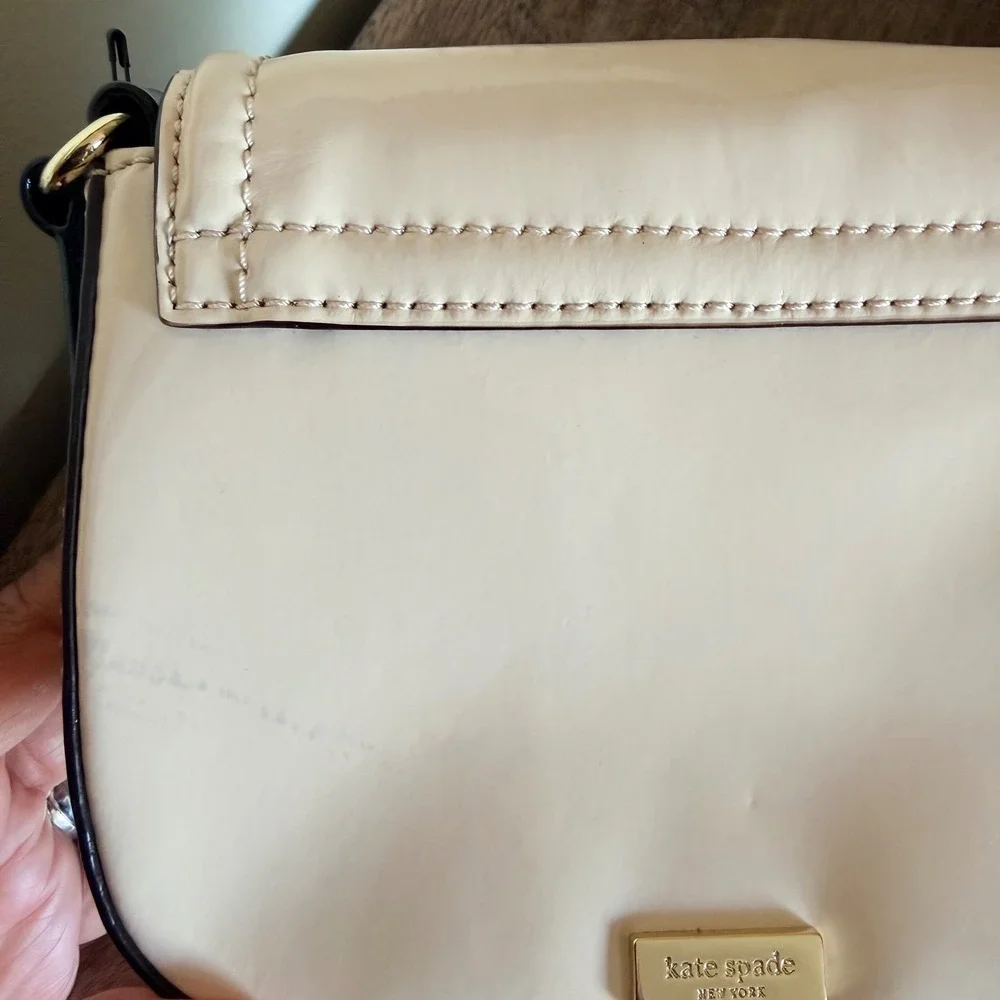 Kate Spade Chelsea Park Jade Crossbody Patent Leather Bow Preppy Mod Coquette